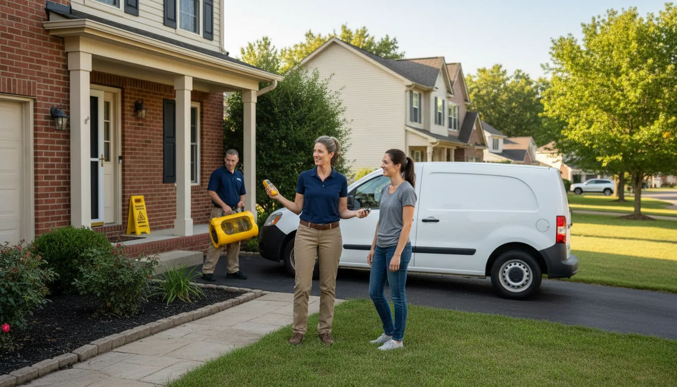 Residential water damage restoration in Cisco, IL